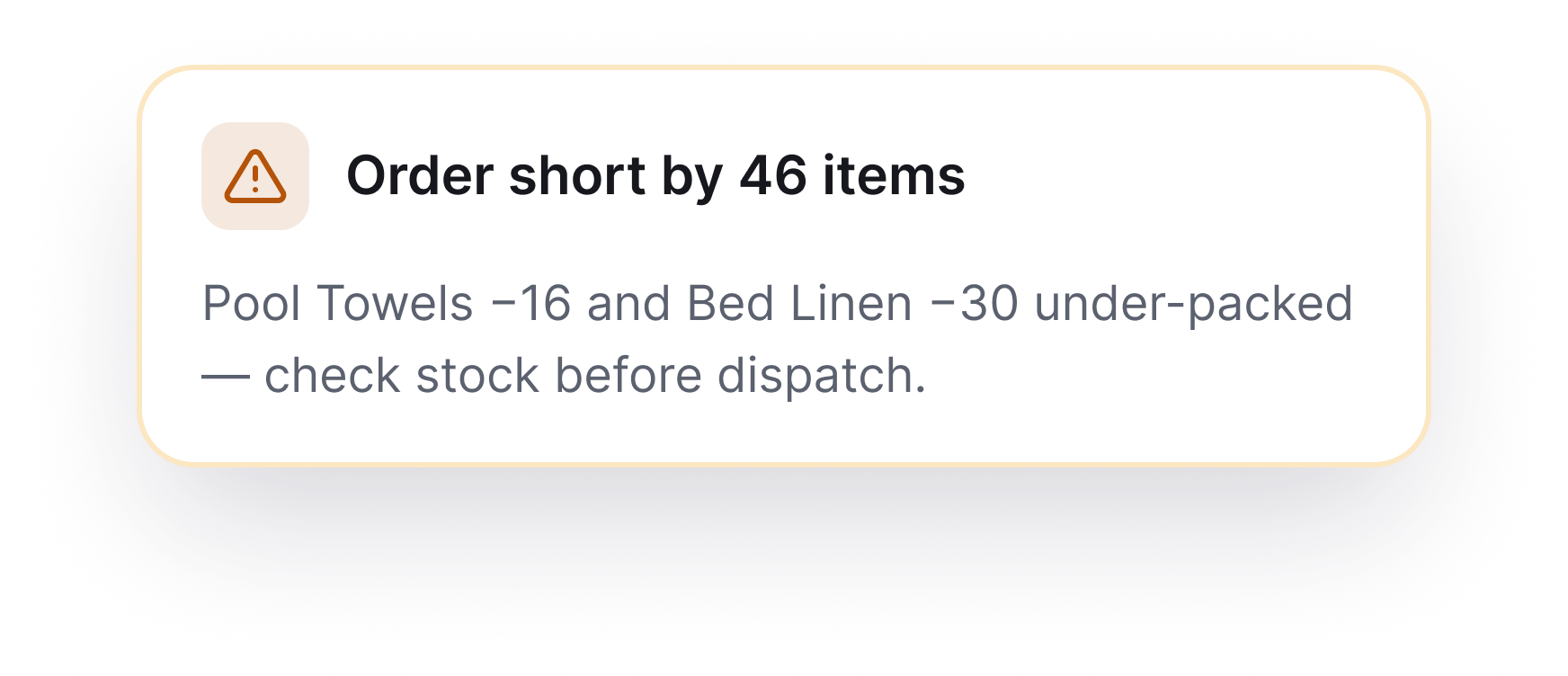 LaundryOS Dispatch — order packing