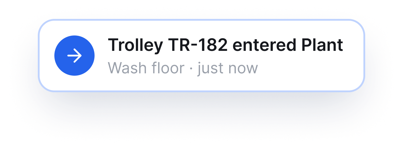 LaundryOS Haul — trolley tracking